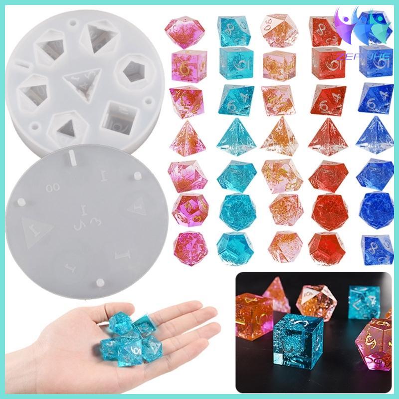 Nio Nhiều Hình Dạng Dices Phi Lê Vuông Tam Giác Dices Khuôn Pha Lê Nhựa Epoxy Khuôn Dices Trò Chơi K