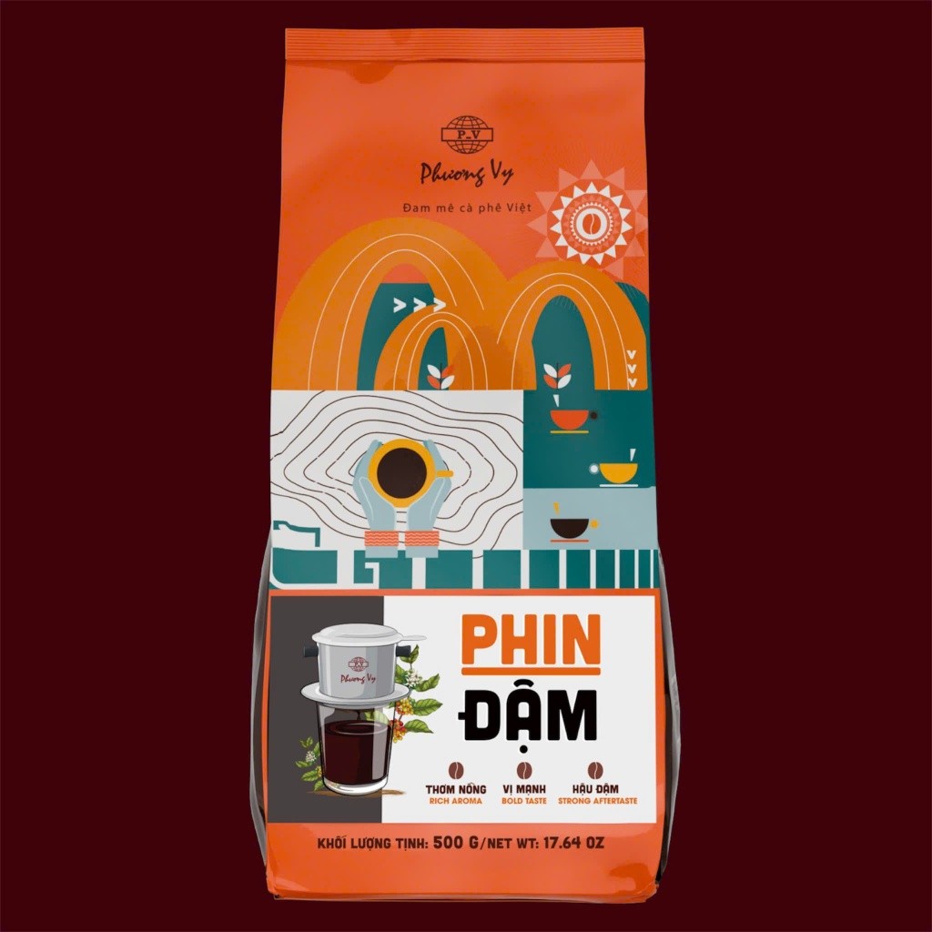 Cà Phê Phương Vy PHIN ĐẬM Khối Lượng Tịnh 500gr