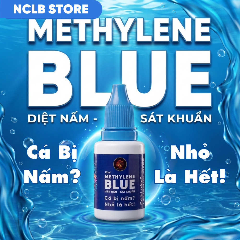 Methylene Blue 10mL - Dung Dịch Chuyên Xử Lý Các Vấn Đề Ngoài Da Cho Cá Cảnh - Sát Khuẩn Giảm Stress