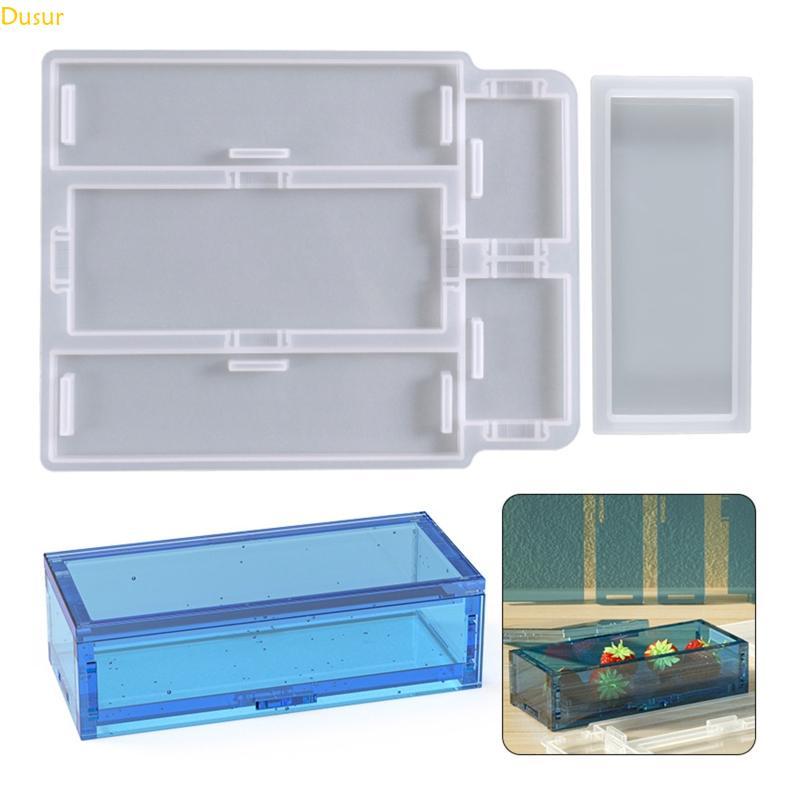 Dusur Epoxy Khuôn Hộp Bảo Quản Khuôn Silicon Dominos Hộp Bảo Quản Khuôn Nhựa