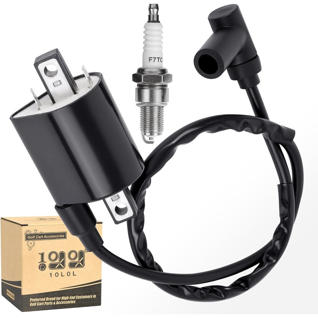 Bộ cuộn dây đánh lửa & bugi xe golf 10L0L dành cho Yamaha G2 G5 G8 G9 G11 G14, thay thế J38-82310-20
