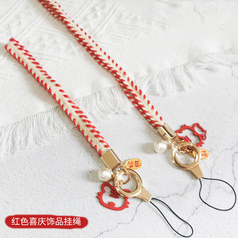 Muxi Original Red Chanel Style Nữ Sling Handmade Hổ Ngọc Trai Cổ Tay Dài Ngắn Treo Cổ Sling