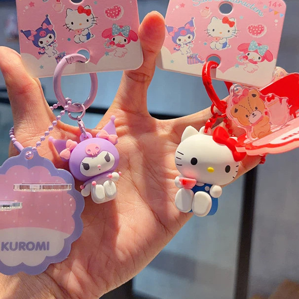 Chính hãng Sanrio Happy Small Space Móc khóa / Phim hoạt hình dễ thương Vui nhộn Kuromi Doll Schoolb