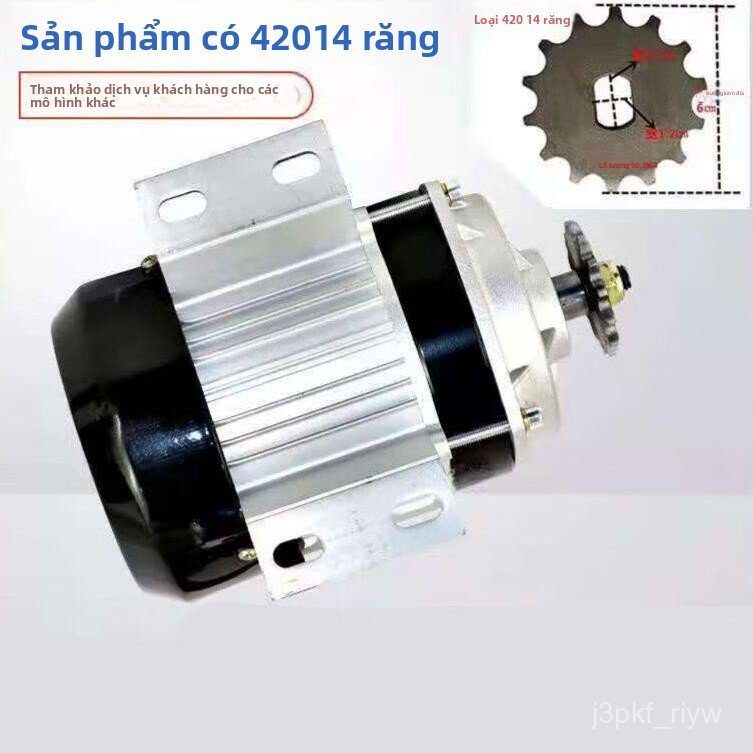 Động cơ không chổi than lắp giữa 48V 500W-1200W cho xe ba bánh điện