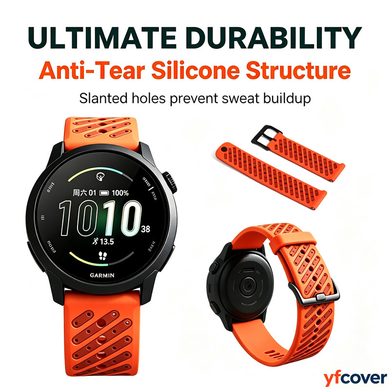 [Chỉ có dây đeo] Dây đeo đồng hồ thể thao silicon 22mm cho iTouch Sport 4 Explorer 3 Air 3 40mm Lỗ n