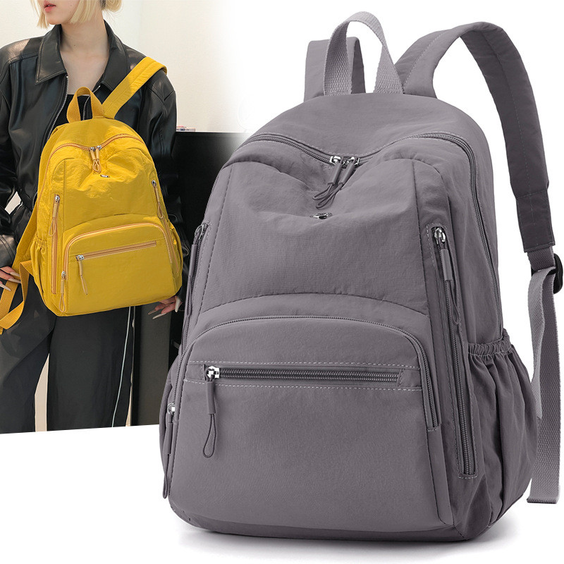 New women's backpack made of nylon fabric, large-capacity puffy bag