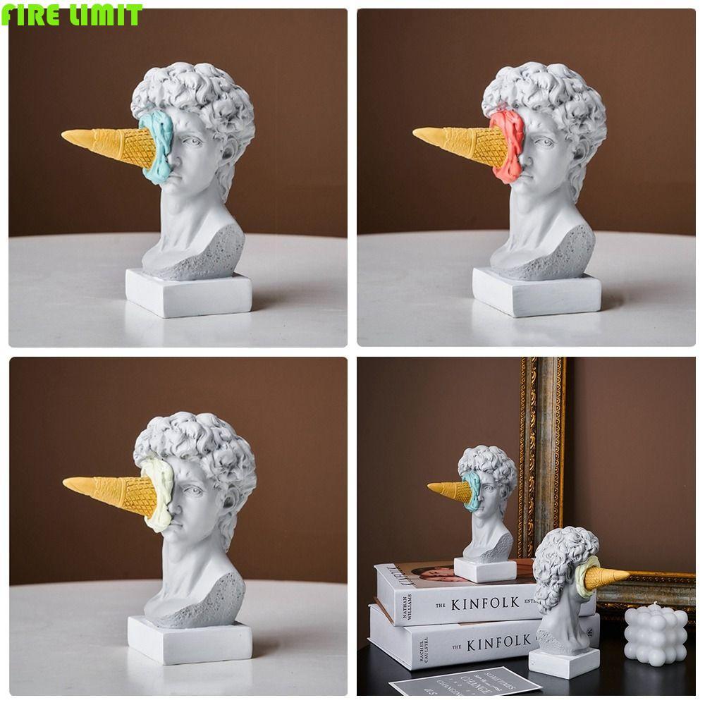 FIRE LIMIT Ice Cream David Figurine, David Bắc Âu Tượng David, Trang Trí Nghệ Thuật Trừu Tượng Nhân 