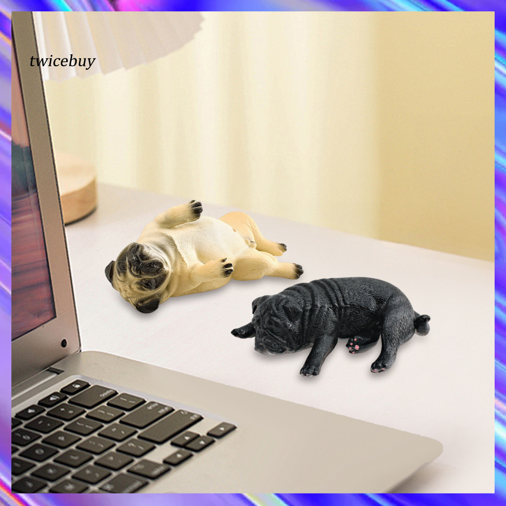 [TY] Đồ trang trí Pug Mô Phỏng Mô Phỏng Trang Trí Chó Mô Phỏng Đồ trang trí Chó Pvc Pug Shiba Inu Hì