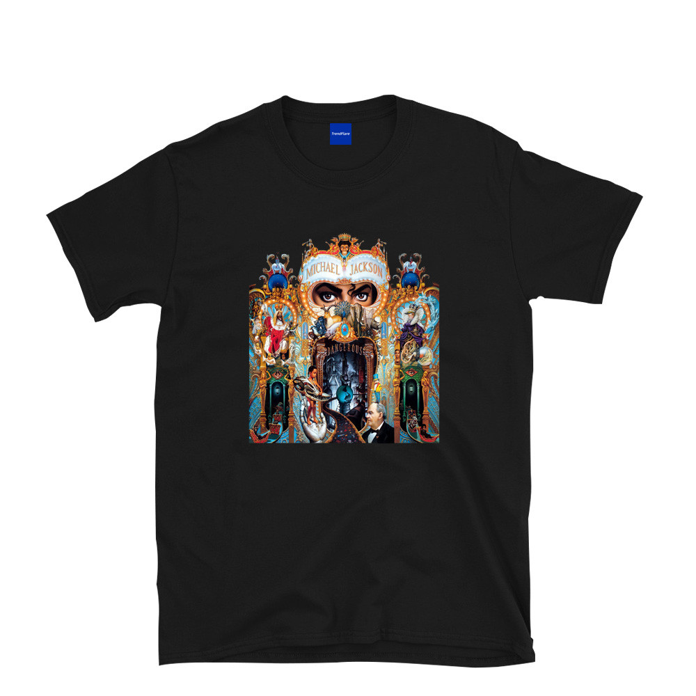 Michael Jackson Michael Jackson Hành trình nguy hiểm nguy hiểm Áo thun ngắn tay Pure Cotton Rock