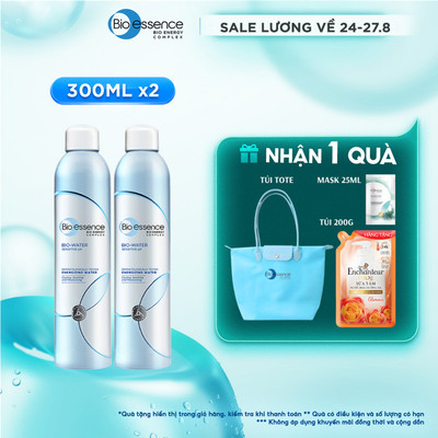 Combo 2 Chai Nước khoáng dưỡng da ẩm mượt mịn màng Bio-Essence Bio-Water Water Energizing 300ml