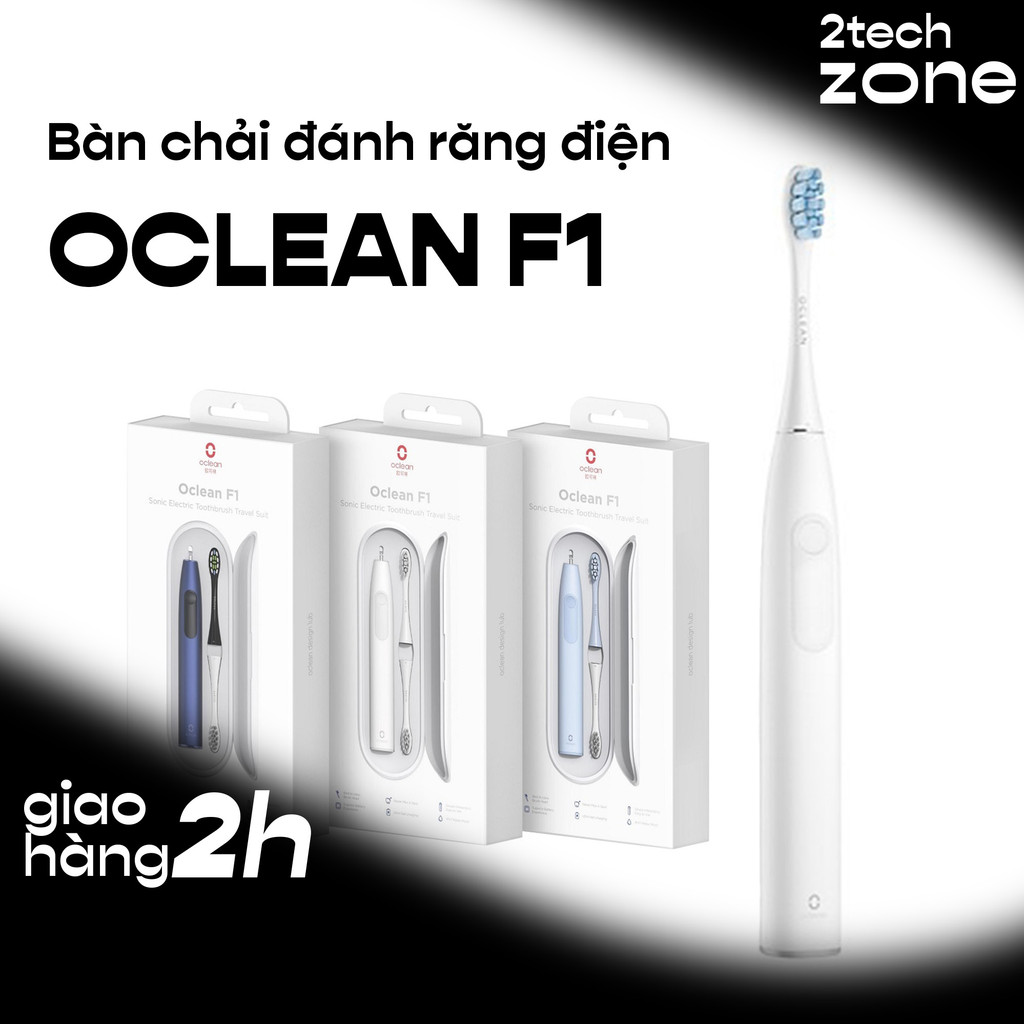 Bàn Chải Đánh Răng Điện Oclean F1 Chính Hãng - 3 Chế Độ, Chống Nước IPX7, Pin 30 Ngày, Kèm Hộp Đựng 