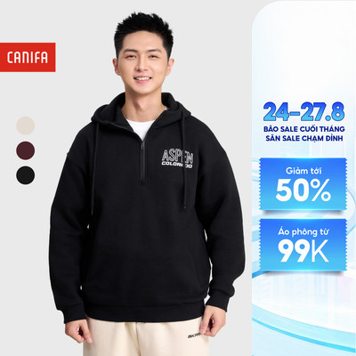 Áo nỉ có mũ nam CANIFA áo nỉ hoodie 8TW25W013