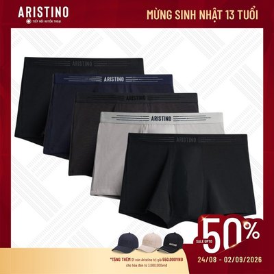 [Combo 5] ARISTINO] Quần Lót Nam Boxer Cotton Organic ABX001EXP05 Co Giãn Mềm Mại Thấm Hút Tốt