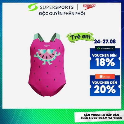 Đồ Bơi Một Mảnh Bé Gái Speedo Digital Printed - Hồng - 8-00373918289 ADS15