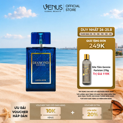 [MUA 1 TẶNG 1] Nước Hoa Nam Diamond Homme Dark Blue Hương Thơm Nam tính, Thời Thượng 45ml