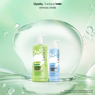 Bộ Sữa Tắm Gội Trẻ Em Lactacyd Baby Extra Milky Size Jumbo 800ml + Chai Sữa Tắm Gội Trẻ Em Gentle Care 500ml