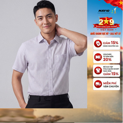 Áo Sơ mi nam cộc tay May 10 form RegularFit mã 010126005 #3