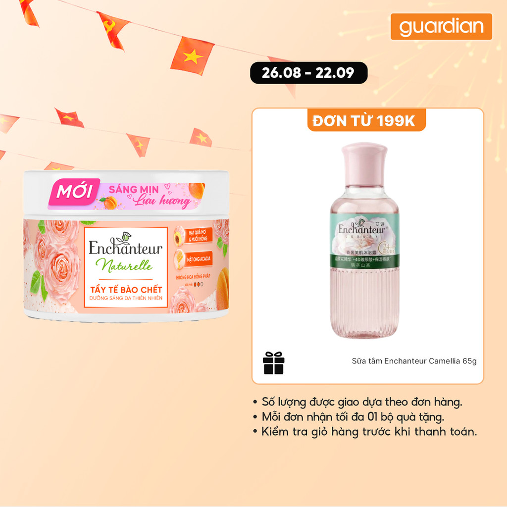 Tẩy Tế Bào Chết Sáng Da Enchanteur Naturelle Hương Hoa Hồng Pháp 250g | Guardian Việt Nam