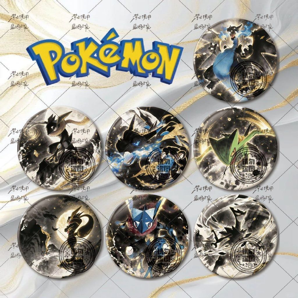 Pokémon Pokémon Pokémon Limited Bar Huy hiệu Bộ sưu tập kỷ niệm Vàng đậm Koga Ninja Ếch Charizard x 