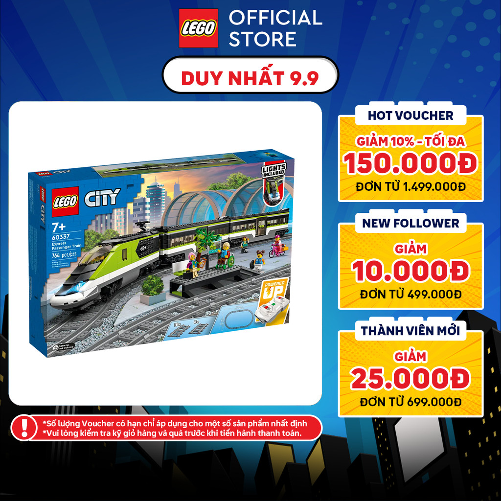 LEGO CITY 60337 Tàu tốc hành vận chuyển hành khách (764 chi tiết)