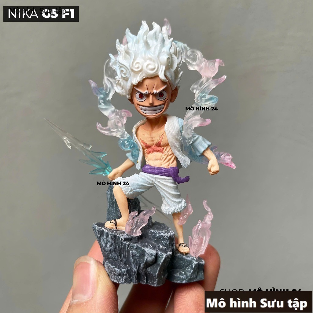 [HÀNG CAO CẤP] Mô hình  nhân vật Luffy Nika G5 F1 sơn sắc nét chibi G5 studio nhựa pVc figure  10cm 