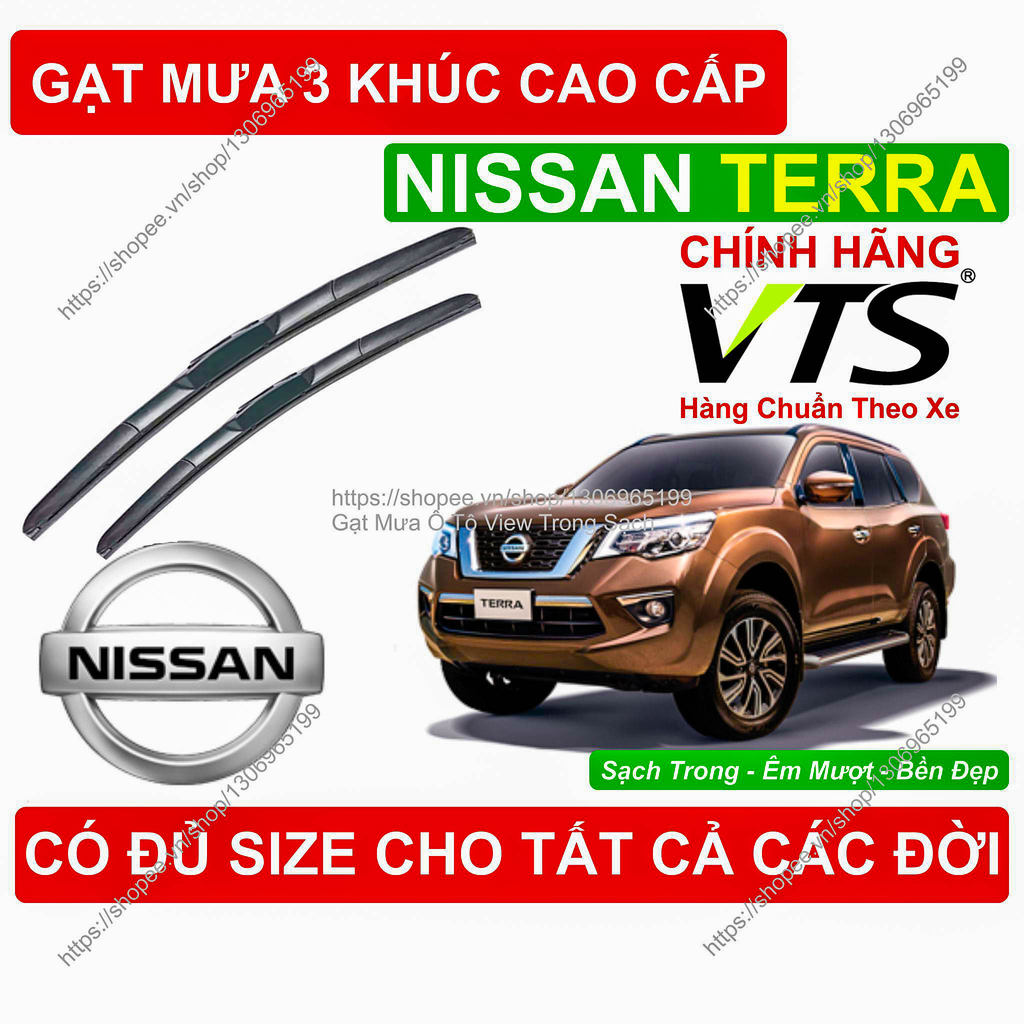 Gạt Mưa 3 Khúc Kính Lái Nissan Terra, Cặp Gạt Mưa  Kính Lái Cho Các Dòng  Nissan Terra