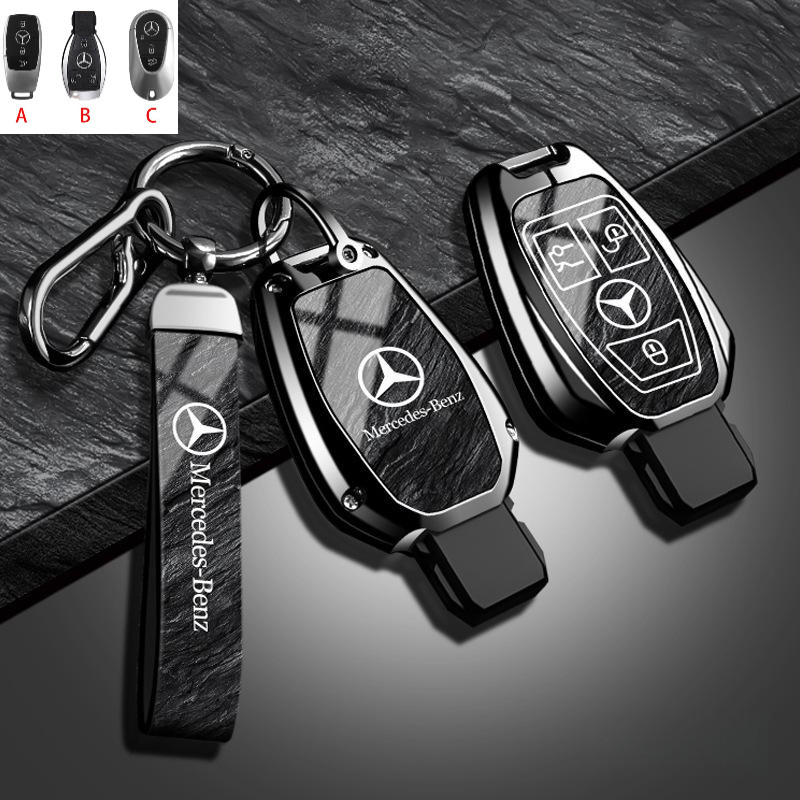 Từ Xa Chìa Khóa Bao Kim Loại Chìa Khóa Fob Vỏ Móc Khóa Cho Xe Mercedes Benz Maybach S580 A-B-C-M-CLA