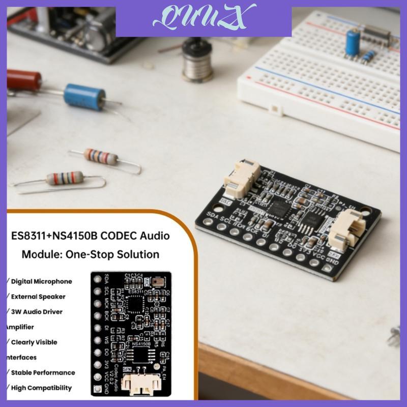 Mô-đun âm thanh QUU ES8311 NS4150B với bảng phát triển bộ khuếch đại công suất 3W 10Pin