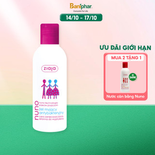 Sữa rửa mặt dạng gel ngừa mụn Ziaja Nuno cho da dầu và da hỗn hợp, không gây kích ứng 200ml