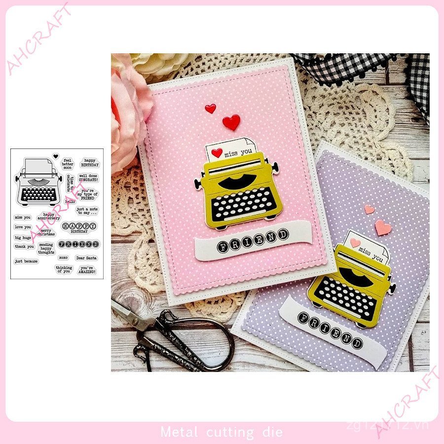 6942 Series Phong Cách Mới 2024 Seal Silicone Set Seal PVCDIY Máy Đánh Chữ Trong Suốt Sổ Tay Con Dấu