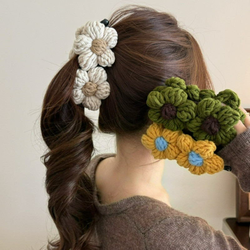 Kẹp Tóc Thanh Lịch Với Họa Tiết Hoa, Phù Hợp Cho Bun Xoăn và Phụ Kiện Tóc Nữ