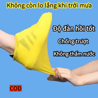 Vỏ giày silicon/vỏ ủng đi mưa chống thấm nước, chống trượt, dày và chống mài mòn dành cho người lớn