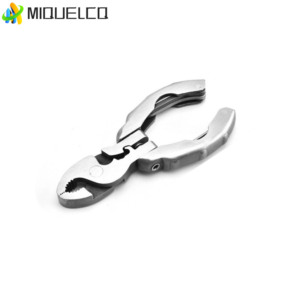 Kìm đầu tròn MIQUELCQ, Kìm bỏ túi Mini EDC Tool 9 trong 1, Kìm móc khóa tiện ích gấp kết hợp Kìm cắt