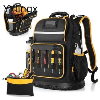 Túi đựng dụng cụ thợ điện YYLINGX, Ba lô dụng cụ chống mài mòn dung tích lớn, chống thấm nước dày đa chức năng với bộ công cụ đáy cứng