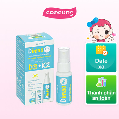 Combo 2 Thực phẩm bảo vệ sức khỏe Dimao Pro Oral Spray D3 + K2