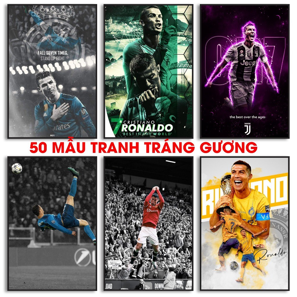 Tranh Ronaldo, Tranh bóng đá treo tường, CR7, Real Madrid, Juventus, MU, Cristiano Ronaldo