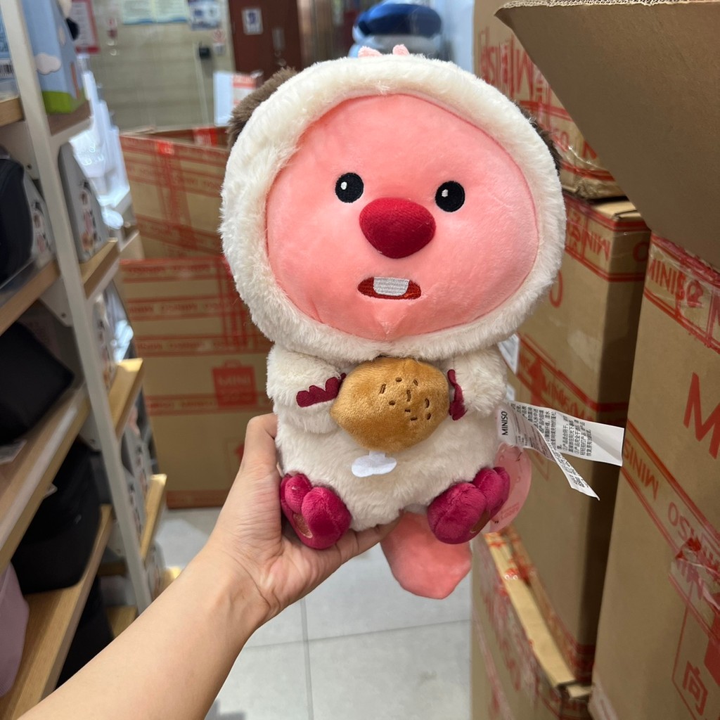 MINISO loopy Đứng Búp Bê Sang Trọng Gối Ngồi Cross-Dressing Doll Bee Puppy Gấu Nhỏ Ruby