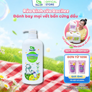 Nước Rửa Bình Sữa, Dụng Cụ, Đồ Chơi Cho Bé DOCILEE Làm Sạch Hiệu Quả, Không Paraben, An Toàn Cho Bé Yêu