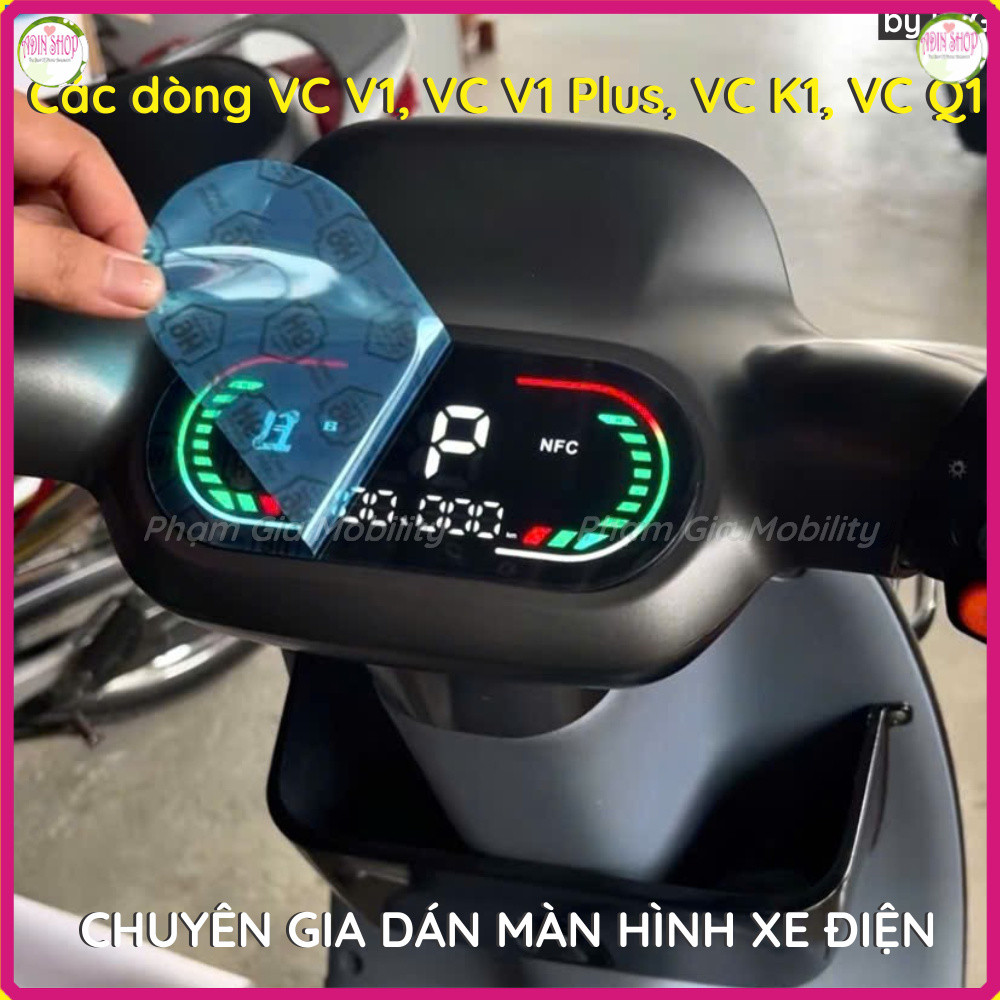 Miếng dán bảo vệ mặt đồng hồ xe điện cho V1, K1, Q1, V1 Plus V1+ V2 V3 chống trầy xước CƯỜNG LỰC NAN
