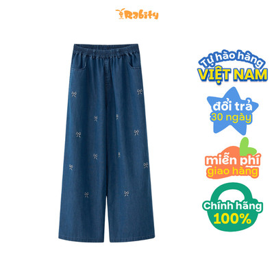   Quần jeans dài ống rộng bé gái Rabity 941.025