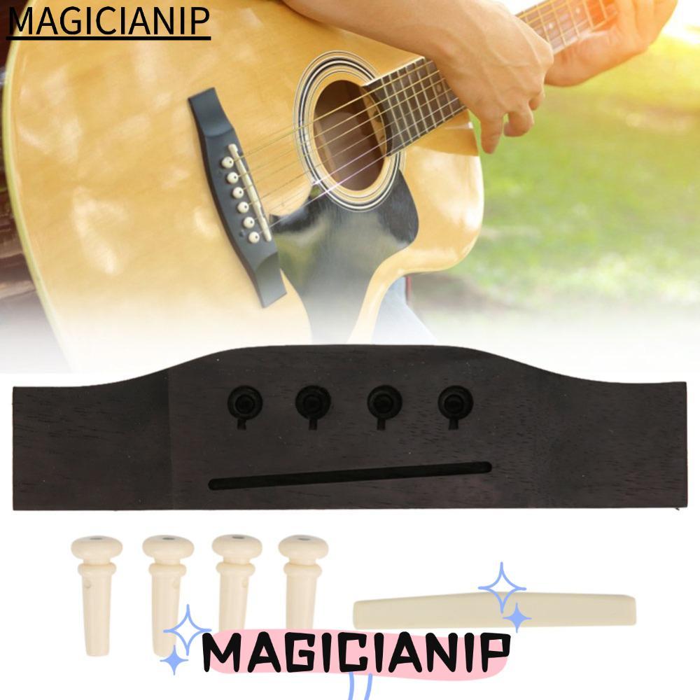 Cầu Bass Acoustic MAGICIANIP, ​Bass gỗ hồng ​ ​Cầu gỗ hồng ​, Nhẹ ​4 dây ​Với chân cầu​ ​Phần 4 Dây​