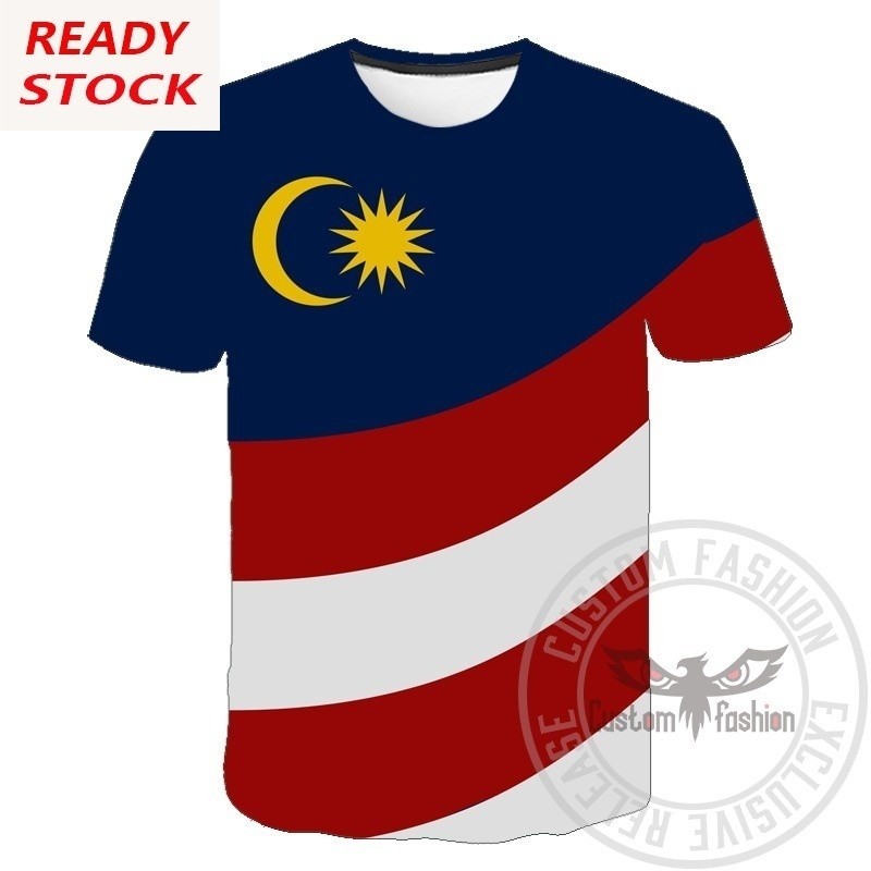 2026 Mới Baju Áo Thun Merdeka Cờ Malaysia Ngày Độc Lập Áo Thun Malaysia Áo Thun Unisex Thời Trang Áo