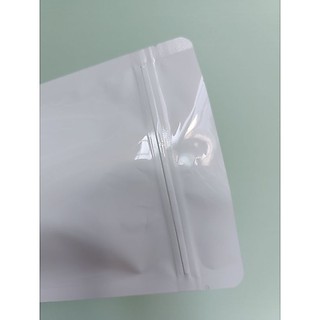 Túi zipper 2 mặt trắng sữa
