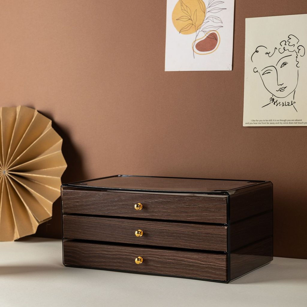 Display tq Jewelry pp Luxury bracelet jewelry storage box, vintage-style jewelry box, desktop light 