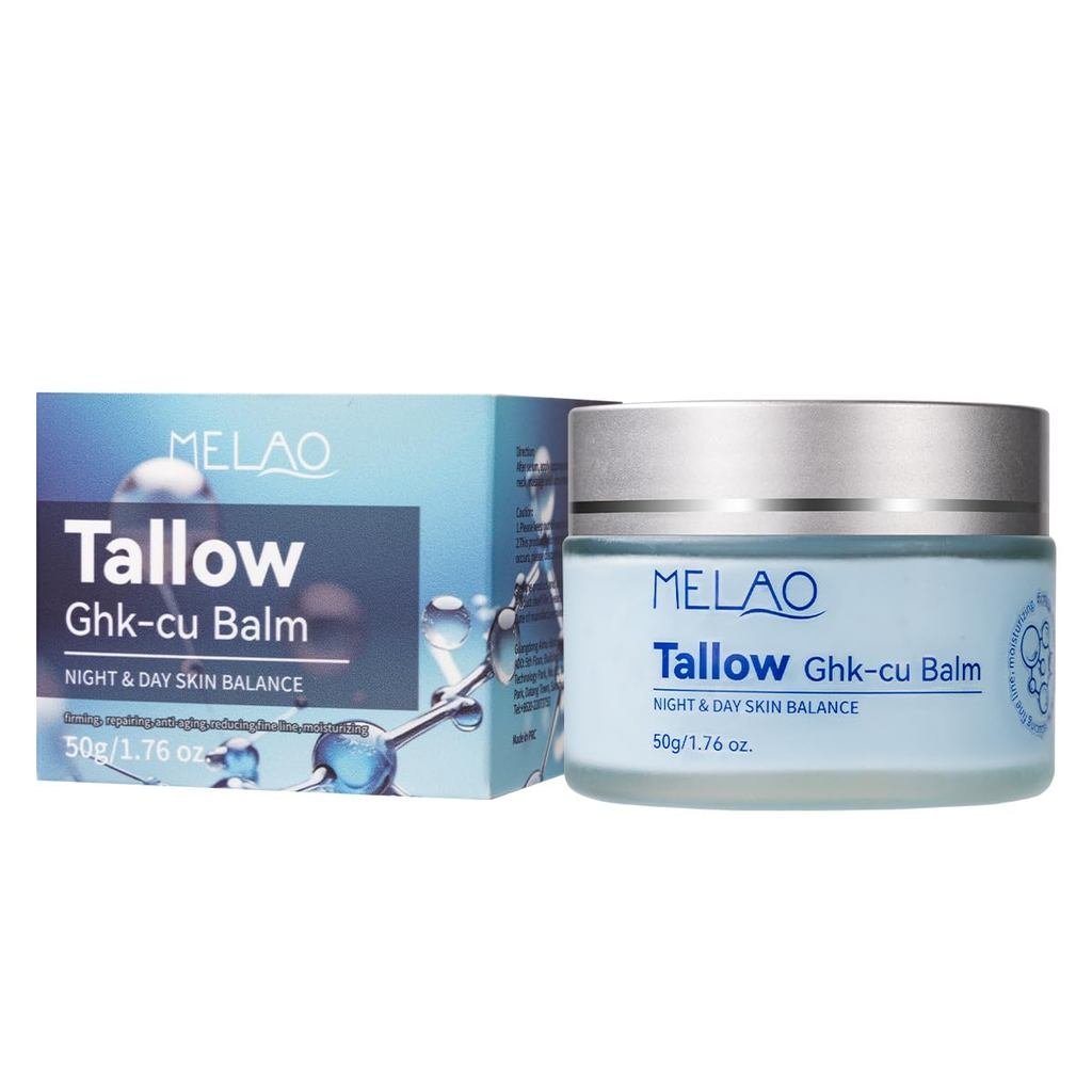 GHK-Cu Copper Peptide Tallow Balm 50g | GHK-Cu đồng peptide dưỡng ẩm cho da mặt và cơ thể khô, nhạy 