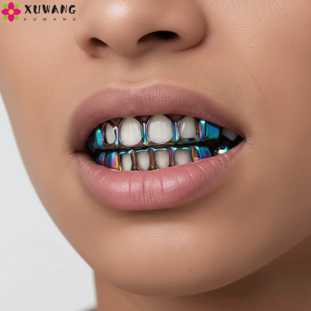 QUENTIN 2 Cái / bộ Charm Răng Grillz, Hip Hop Đơn Giản Nha Khoa Nướng, Punk Trang Sức Hợp Thời Trang
