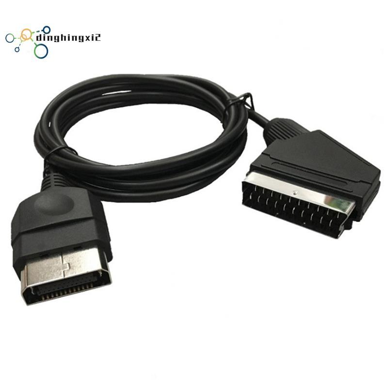 Cáp SCART RGB 1.8M / 70.87in Độ phân giải cao 24Pin Phù hợp cho TV AV, Cáp RGB đáng sợ cho máy chơi 