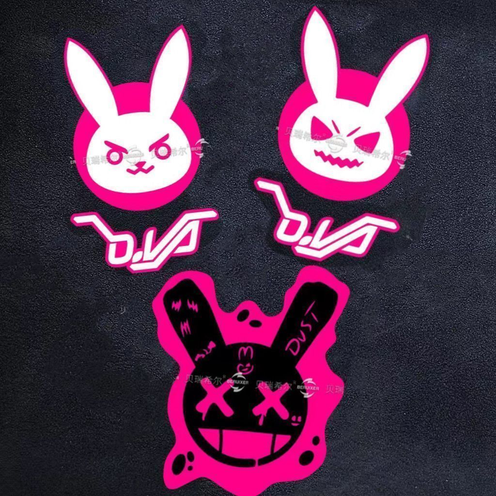 Đồng hồ OW Pioneer Black Lily Widow DVA Rabbit Game Sticker Thân kính Hành lý Trang trí chống nước