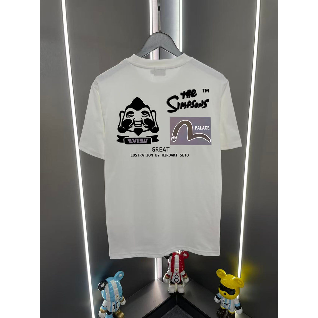 Áo thun Evisu / Áo thun Evisu in hình ngắn tay nam nữ Áo thun mặc ngoài Áo thun ngắn tay Top Hip-Hop