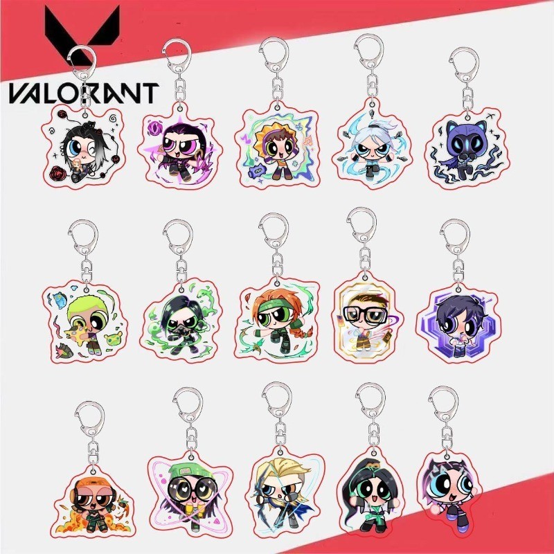 Móc khóa Anime GIÁ TRỊ ‌Reyna Clove Sage Fade Jett Gekko Nam Móc Chìa Khóa Cho Nữ Hoạt Hình Cosplay 